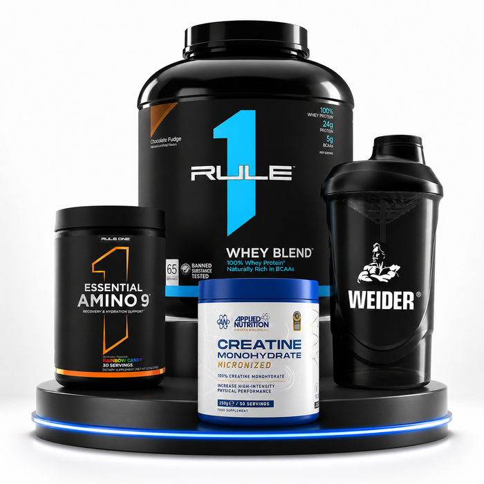 Muscle Gain Stack with Whey Protein, Creatine, EAA and Shaker