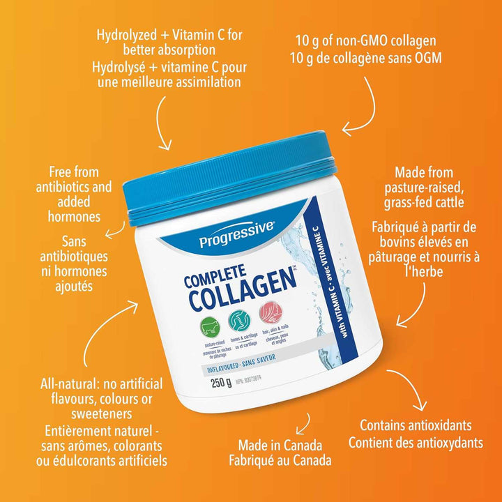 Progressive collagen supplement promoting skin elasticity and overall health with advanced formula technology