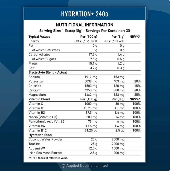 Applied Nutrition Hydration+ Complete Electrolyte & Vitamin , 240 Gm
