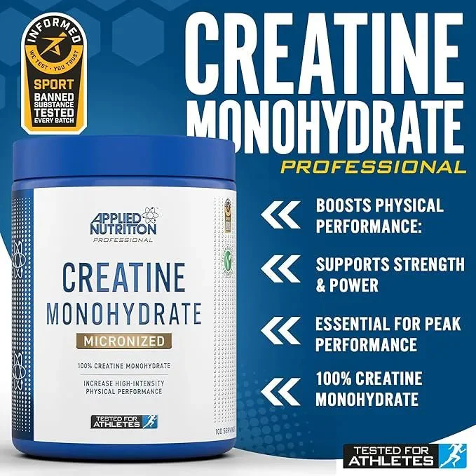 Applied Nutrition Creatine Monohydrate Micronized, Unflavored, 500 Gm