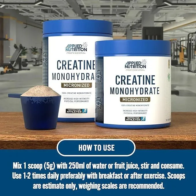 Applied Nutrition Creatine Monohydrate Micronized, Unflavored, 500 Gm