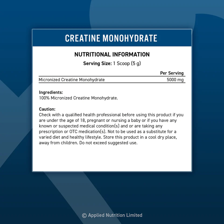 Applied Nutrition Creatine Monohydrate Micronized, Unflavored, 500 Gm