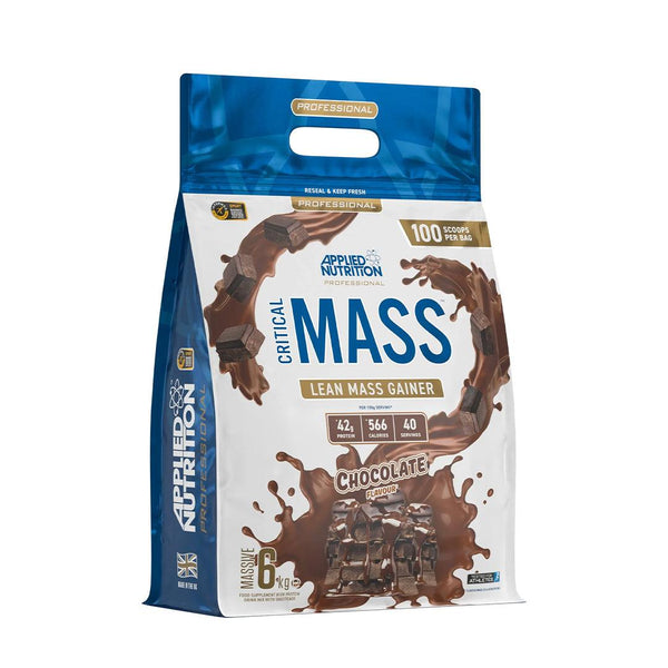 Critical Mass Professional Lean Mass Gainer 6kg chocolate flavor with 42g protein and 566 calories per serving for lean muscle growth