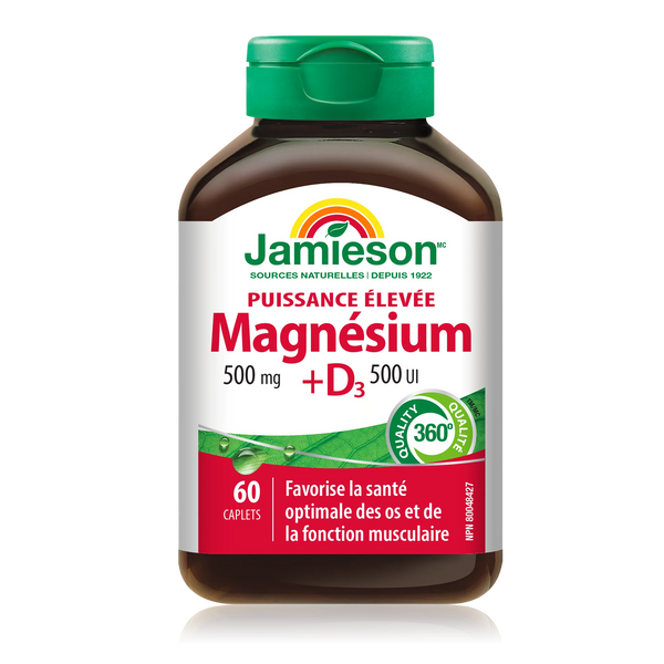 Jamieson Magnesium & Vitamin D3 60 Caplets | SUPPLEMENTO