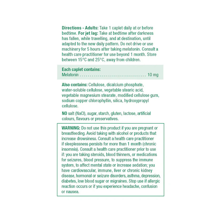Jamieson Melatonin | Timed Release - Maximum Strength 10 mg - 60 Caplets | SUPPLEMENTO