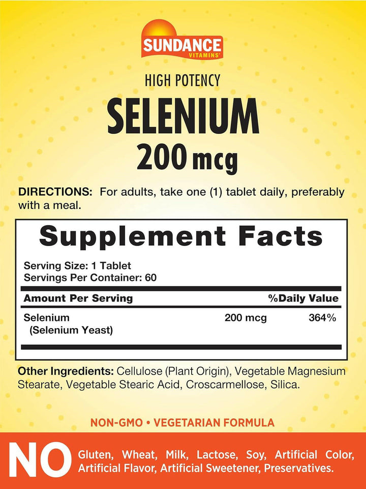 Sundance Selenium 200mcg | 60 Tablets.