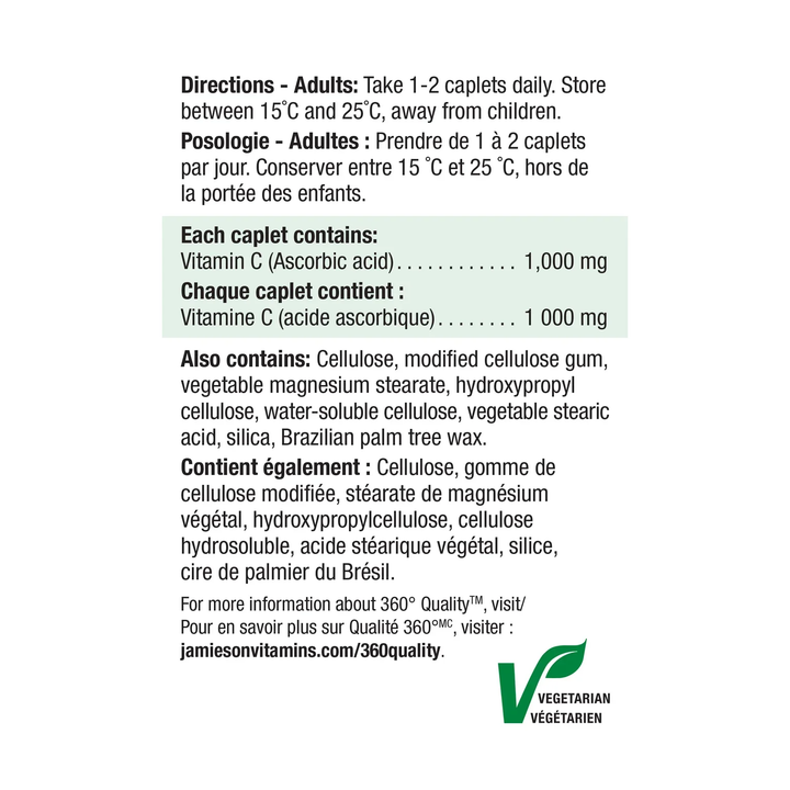 Jamieson Vitamin C 1,000 mg - 100 Caplets