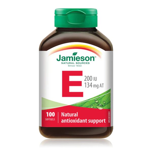 Jamieson  Vitamin E 200 IU - 100 softgels | SUPPLEMENTO