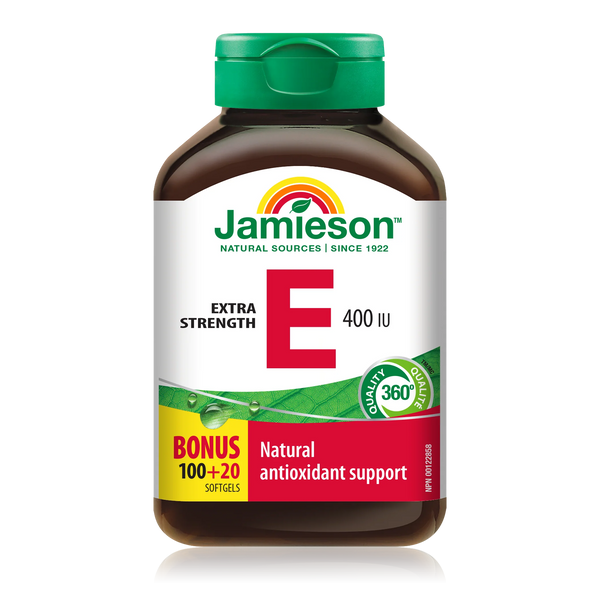 Jamieson  Vitamin E 400 IU - 120 softgels supplement