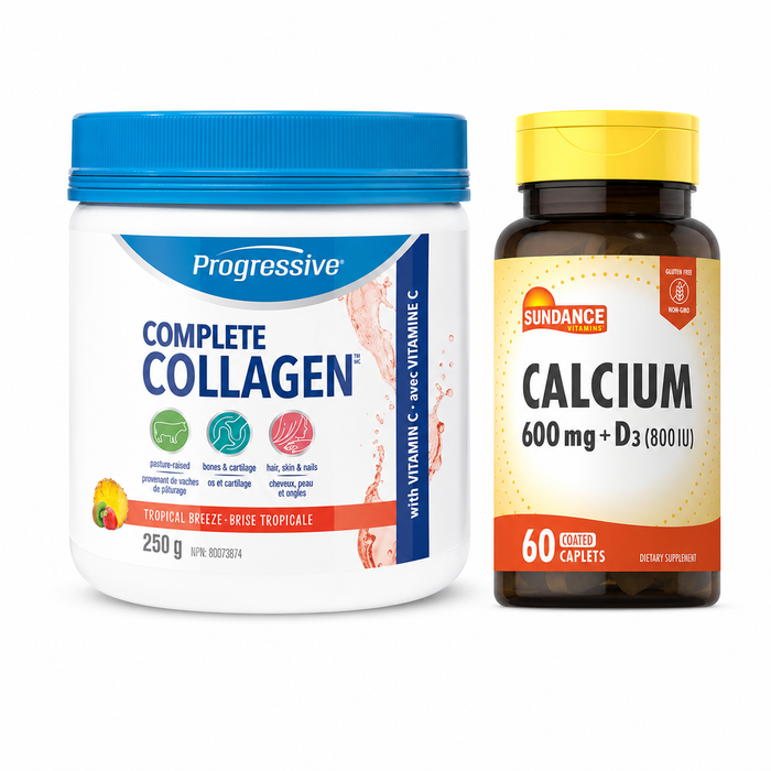 كومبو Progressive Complete Collagen وSundance Calcium مع فيتامين D3
