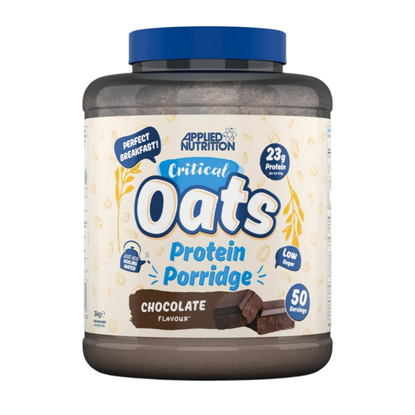 Applied Nutrition Critical Oats Protein Porridge container on a white background