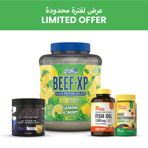 Beef Protein + ABE + Multivitamins + Fish Oil Bundle