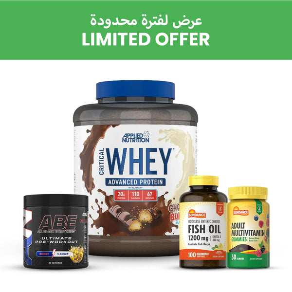 Critical Whey+ ABE + Multivitamins + Fish Oil Bundle