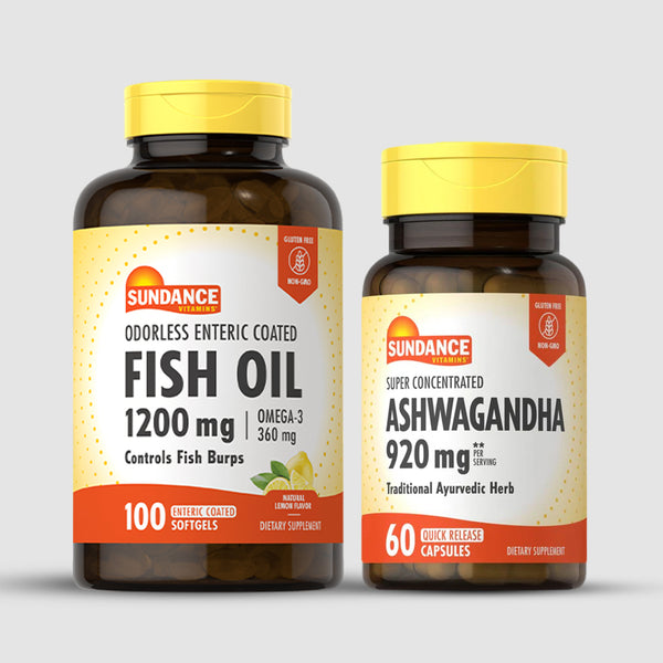 Ashwagandha , Fish oil 100 soft gel  Bundle