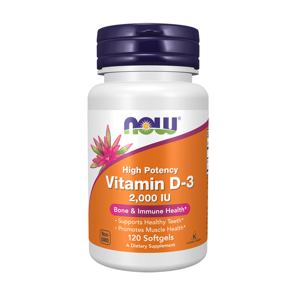 Now Vitamin D3-2000 IU -120 Soft gels